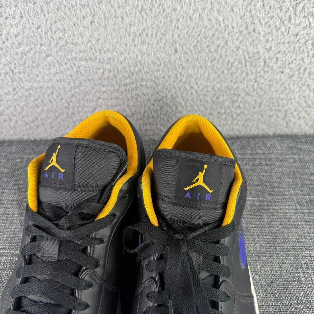 Jordan Air Jordan 1 Low Mens Size 12 Black Taxi Dark Concord 553558-075